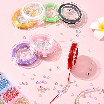 8 Rolls 8 Colors Strong Stretchy Beading Elastic Thread EW-FS0001-02-1