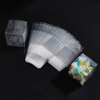30Pcs Square Transparent Plastic PVC Box Gift Packaging CON-NB0002-17-1