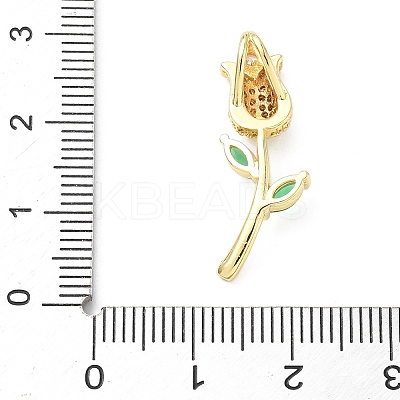 Brass Micro Pave Cubic Zirconia Pendants KK-D357-38G-02-1