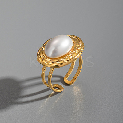 304 Stainless Steel Cuff Open Rings for Women DM4444-1