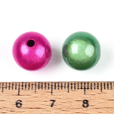 Spray Painted Acrylic Beads MACR-Q154-12mm-01M-01-1