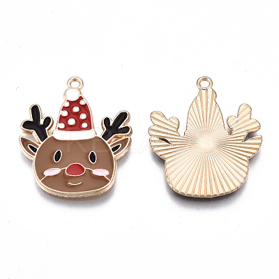 Eco-Friendly Alloy Enamel Pendants X-ENAM-Q437-064-NR-1
