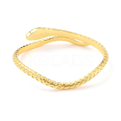 Snake Grooved Cuff Bangle BJEW-D448-24G-RS-1