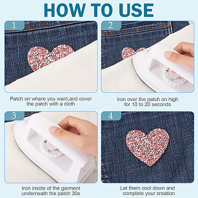 Polyester Hotfix Rhinestone Iron on Patches Applique Patch FIND-TA0002-53D-1