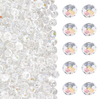 Electroplate Glass Beads Strands EGLA-LT0001-06B-1