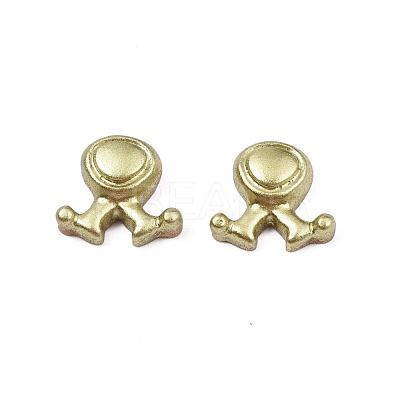 Spray Painted Opaque Resin Cabochons CRES-N027-06-1