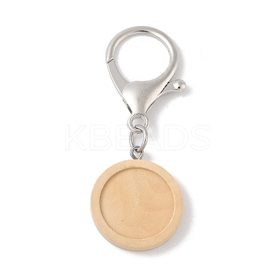 Wooden Flat Round Pendant Decorations LS-STAS-P408-06P-1