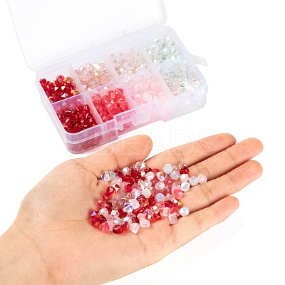 560Pcs 8 Style Transparent Spray Painted & Electroplate Transparent  Glass Beads GLAA-LS0001-07-1