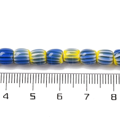 Handmade Lampwork Chevron Beads Strands LAMP-K041-01A-04-1