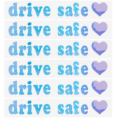 Laser PVC Drive Safe Self Adhesive Car Stickers STIC-WH0013-09B-1