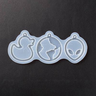 DIY Duck & Earth & Face Pendant Silhouette Silicone Molds LS-DIY-E036-11-1
