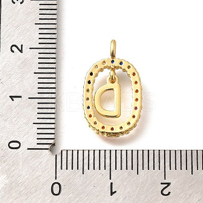 Brass Micro Pave Cubic Zirconia Pendants ZIRC-P123-01G-D02-1