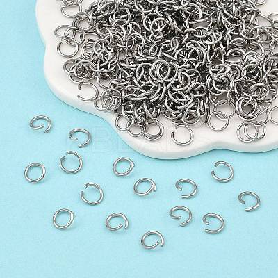 Tarnish Resistant 304 Stainless Steel Open Jump Rings STAS-N015-03-6x.0.8mm-1