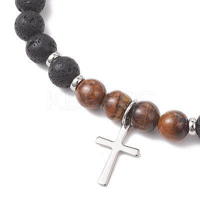 201 Stainless Steel Charm Bracelets BJEW-JB13246-1