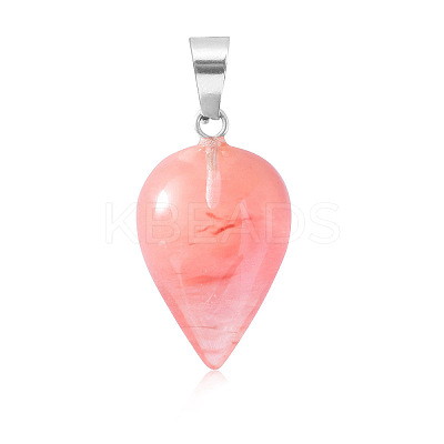 Watermelon Stone Glass Pendants WG38027-04-1