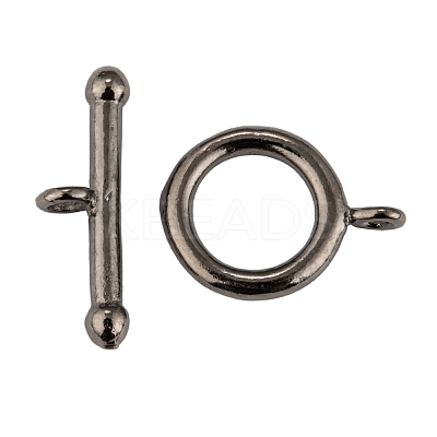 Brass Ring Toggle Clasps KK-L116-30B-1