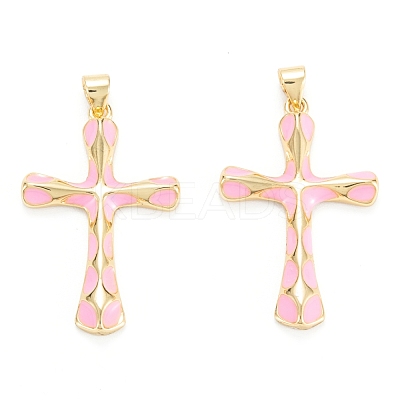 Brass Enamel Pendants KK-M220-06G-C-1