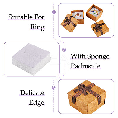 Square Paper Jewelry Ring Gift Boxes with Bowknot CON-TAC0010-80C-1
