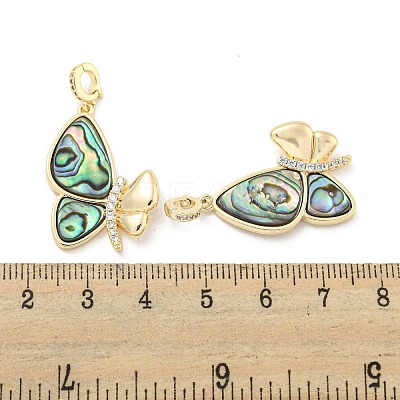 Brass Micro Pave Clear Cubic Zirconia Pendants KK-L211-019G-02-1
