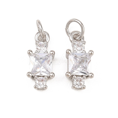 Brass Pave Cubic Zirconia Pendants KK-Z146-02P-01-1