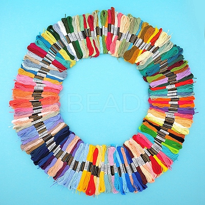 150 Skeins 150 Colors 6-Ply Polycotton Embroidery Floss PW-WG71566-02-1