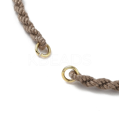 Braided Cotton Cord Bracelet Making MAK-L043-02G-1