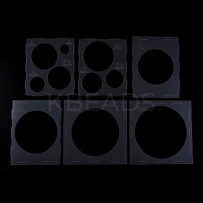 11 Holes Collapsible Plastic Balloon Sizer Box LS-TOOL-WH0119-25-1
