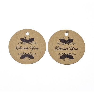 Thank You Theme Kraft Paper Jewelry Display Paper Price Tags CDIS-K004-01B-1