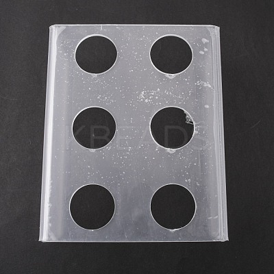2Pcs Rectangle 4 & 6 Holes Acrylic Display Stand ODIS-OC0001-21-1