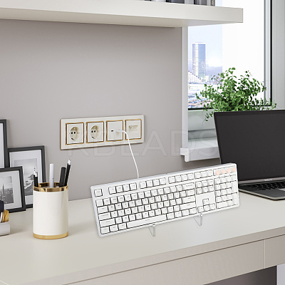 2Pcs 2 Style Acrylic Keyboard Display Stands with Platinum Plated Iron Supports ODIS-CP0001-13-1