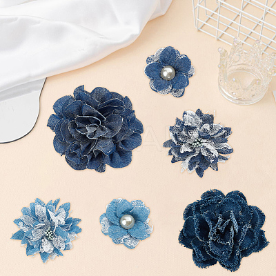 6Pcs 6 Styles Cloth Ornament Accessories DIY-CY0003-19-1