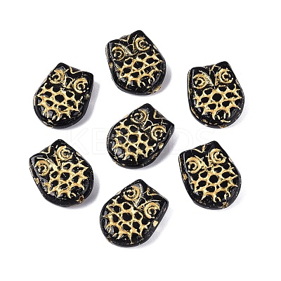Owl Glass Beads GLAA-T025-65M-04-1