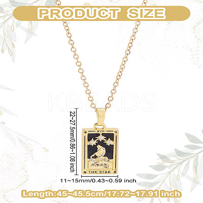 Brass with Cubic Zirconia Pendants Necklaces NJEW-LP0001-45E-G-1