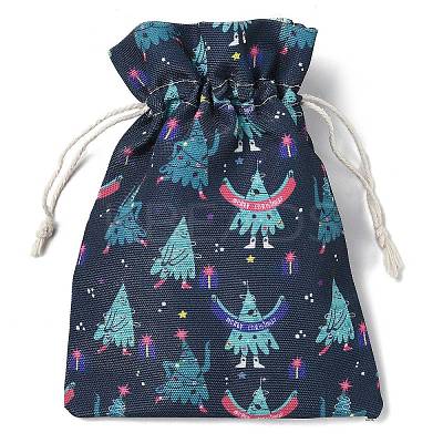 Christmas Theme Cloth Printed Storage Bags LS-ABAG-F010-02C-05-1