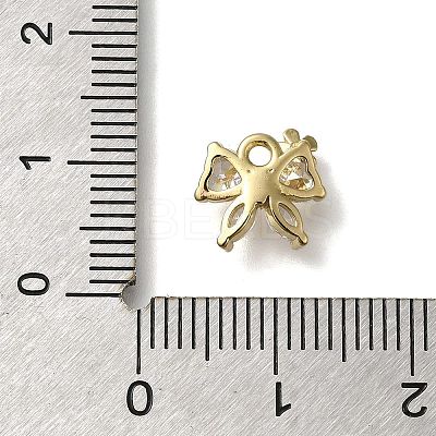 Rack Plating Brass Micro Pave Cubic Zirconia Charms KK-M014-02C-G-1