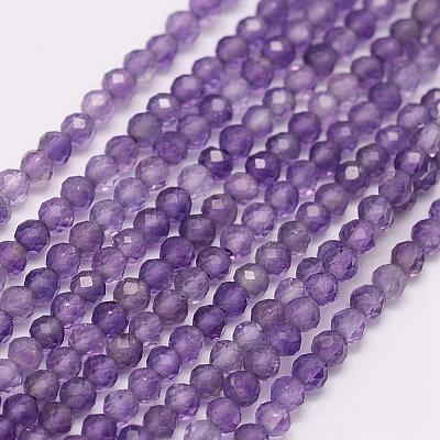 Natural Amethyst Beads Strands G-G663-17-4mm-1