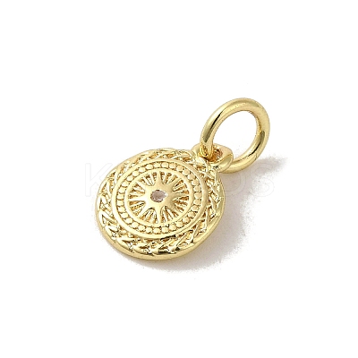 Brass Micro Pave Cubic Zirconia Charms KK-M283-23C-01-1