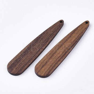 Undyed Walnut Wood Big Pendants WOOD-T023-03-1