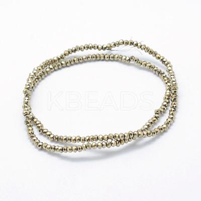 Electroplate Glass Beads Strands EGLA-J144-FP-A04-1