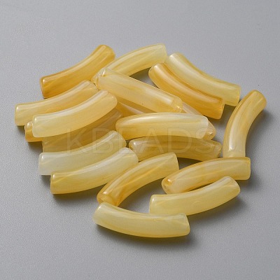 Opaque Acrylic Beads MACR-WH0007-83H-1