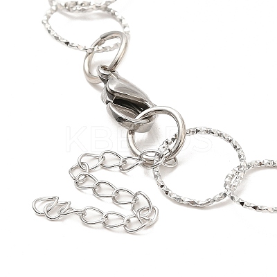 Non-Tarnish 304 Stainless Steel Necklaces STAS-D084-26P-1