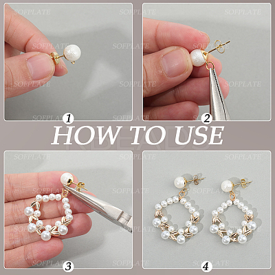 304 Stainless Steel Stud Earring Findings EJEW-SP0001-17A-1