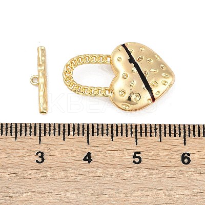 Brass Enamel Toggle Clasps KK-K391-13G-1