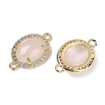 Natural Rose Quartz Faceted Oval Links G-B126-05G-02-1