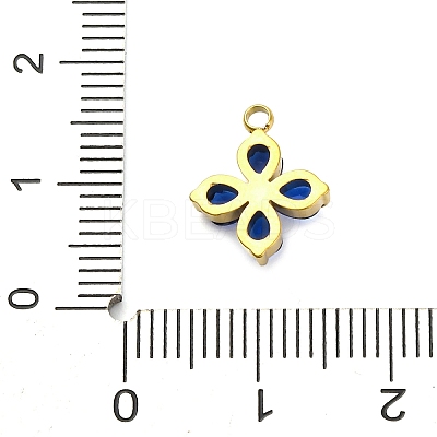 304 Stainless Steel Micro Pave Cubic Zirconia Pendants STAS-U042-06G-03-1