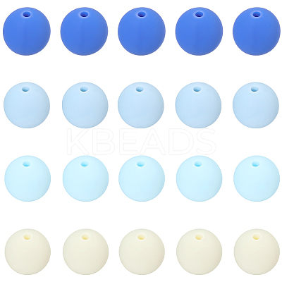 Rubberized Style Imitated Silicone Acrylic Beads MACR-PA0001-06A-02-1