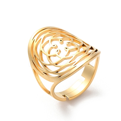 304 Stainless Steel Open Rings for Women RJEW-S240-03G-1