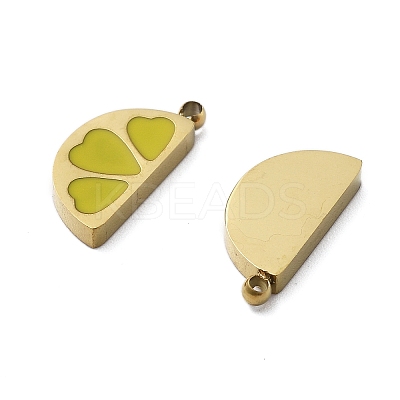 304 Stainless Steel Enamel Pendants STAS-D302-05G-1