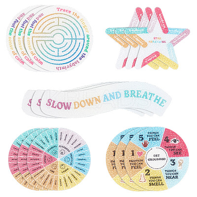 2 Sets Rainbow Color PEVA Anxiety Relief Calm Stickers Strips DIY-OC0011-13-1
