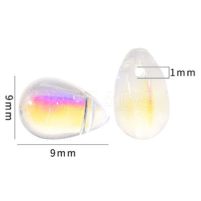 20Pcs Transparent Spray Painted Glass Charms GLAA-YW0001-03A-1